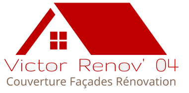 logo de artisan victor qui fat de la renovation des batiments et des toitures dans les alpes de haute provence