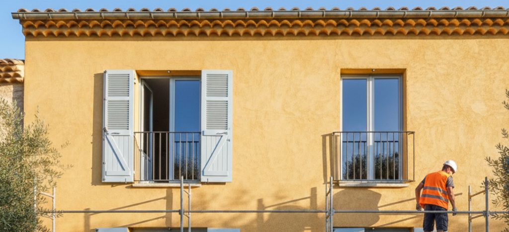 Image d'un Ravalement de façade d'une maison à Riez pour illustrer Ravalement façade Riez 